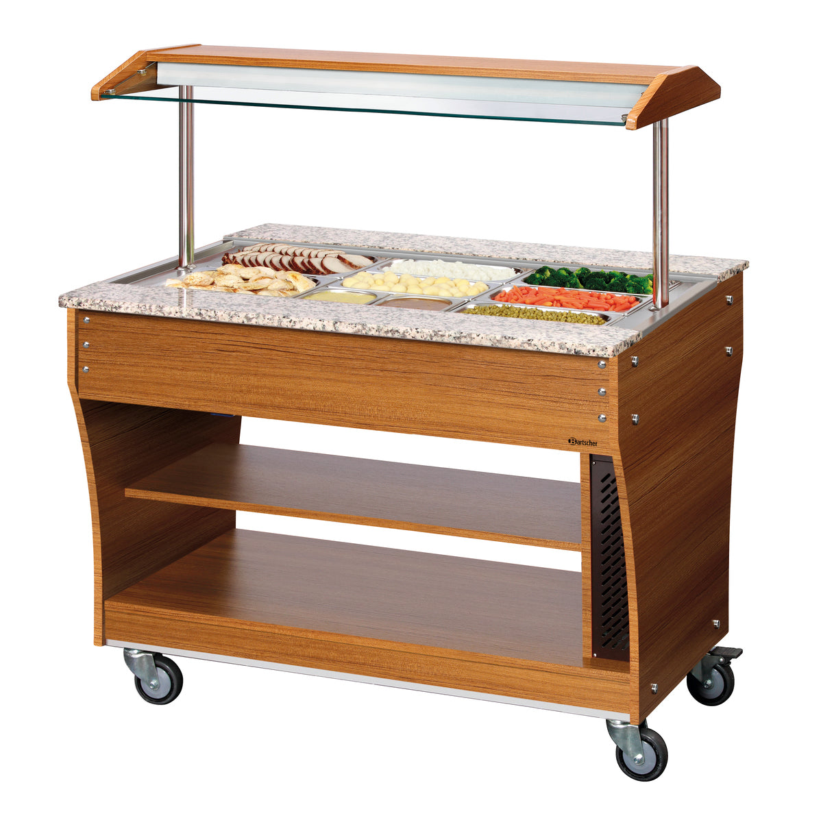 Chariot buffet, chaud, 3x 1/1GN