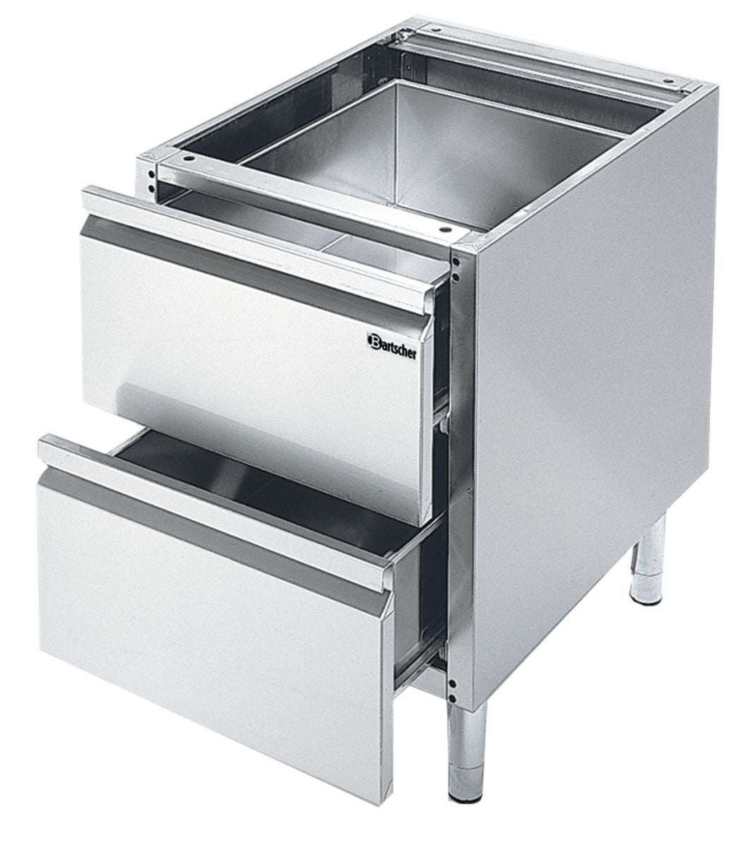 Soubassement 600, L400, 2 tiroirs