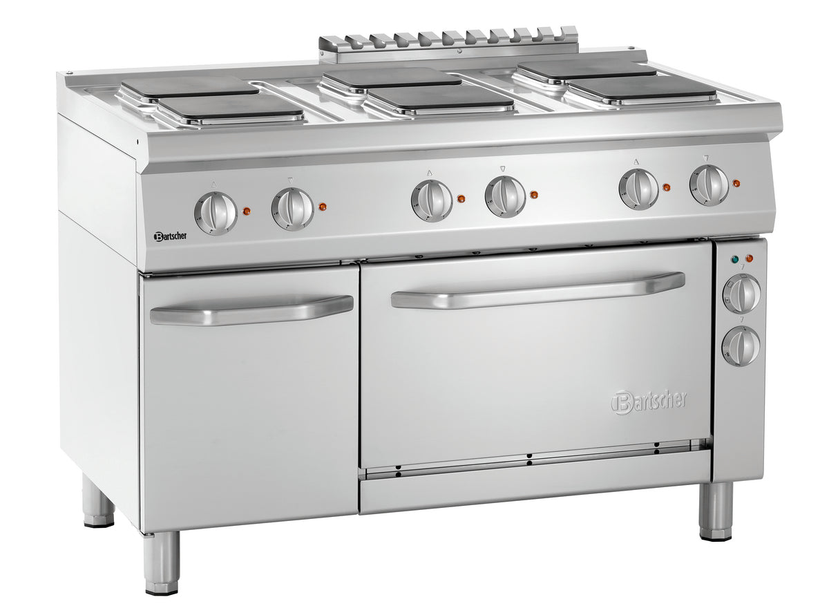 Plan de cuisson él. 700, B1200, 6PL carrées + four