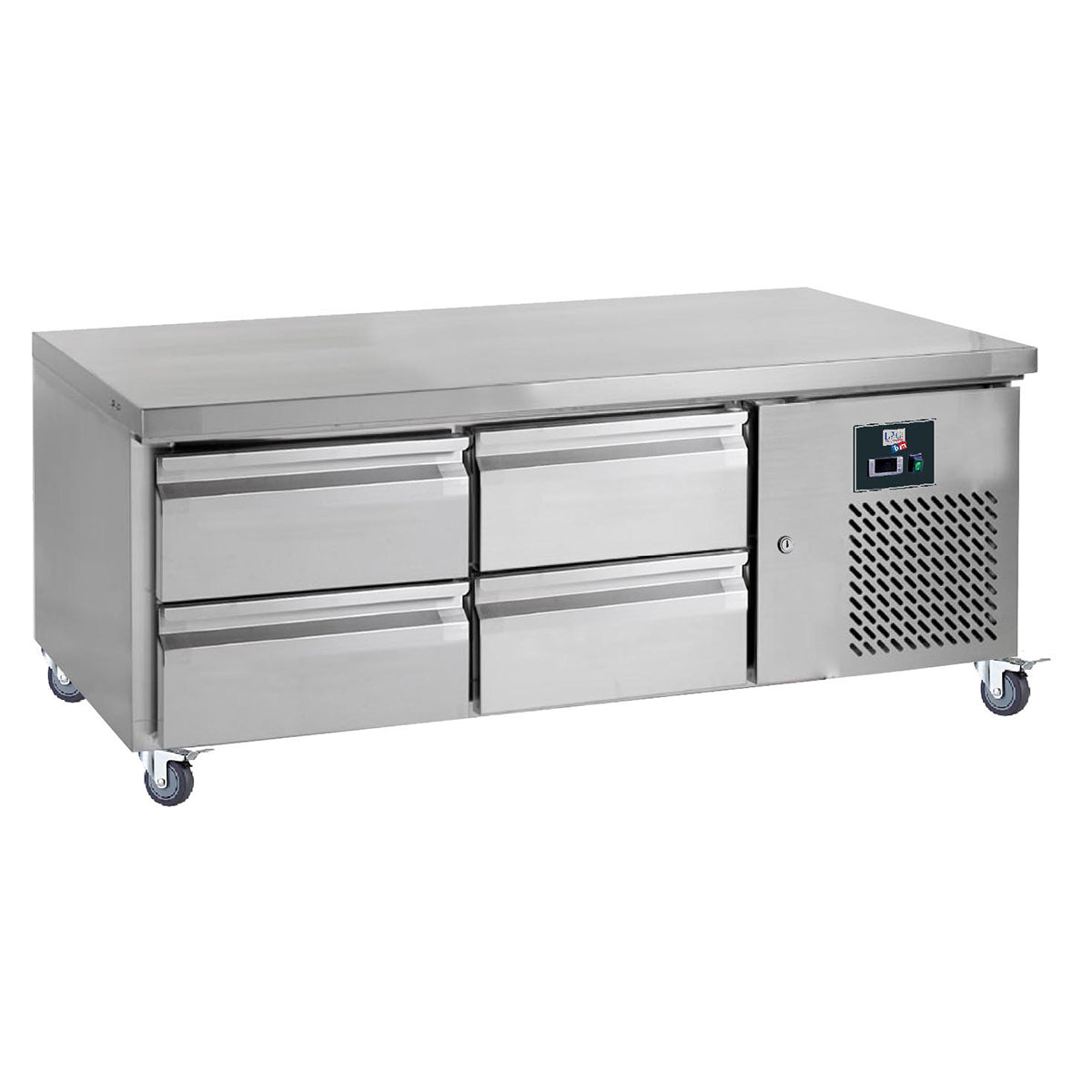Soubassement réfrigéré -2/+8°c, 2×2 tiroirs pour bacs gastro GN1/1-65