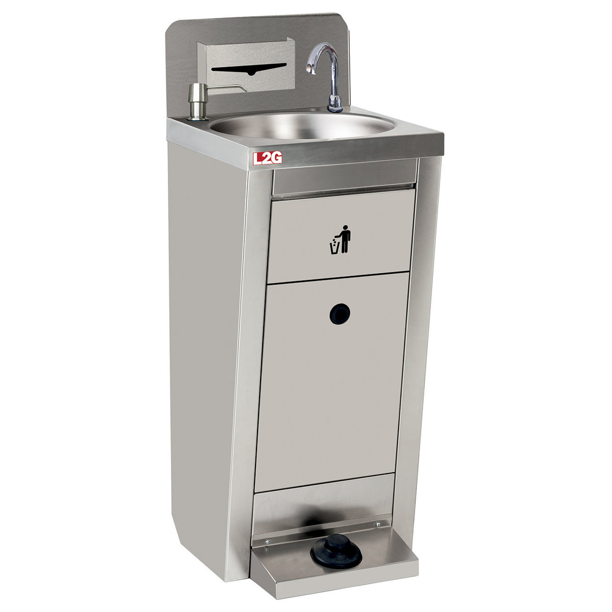 Lave-mains autonome inox 304 commande par pédale