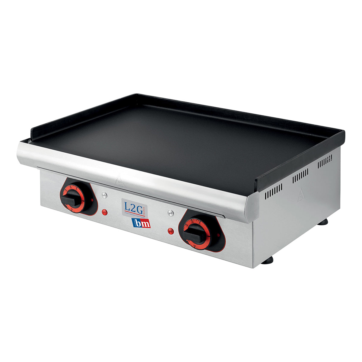 Plancha électrique plaque acier bleui 590×390