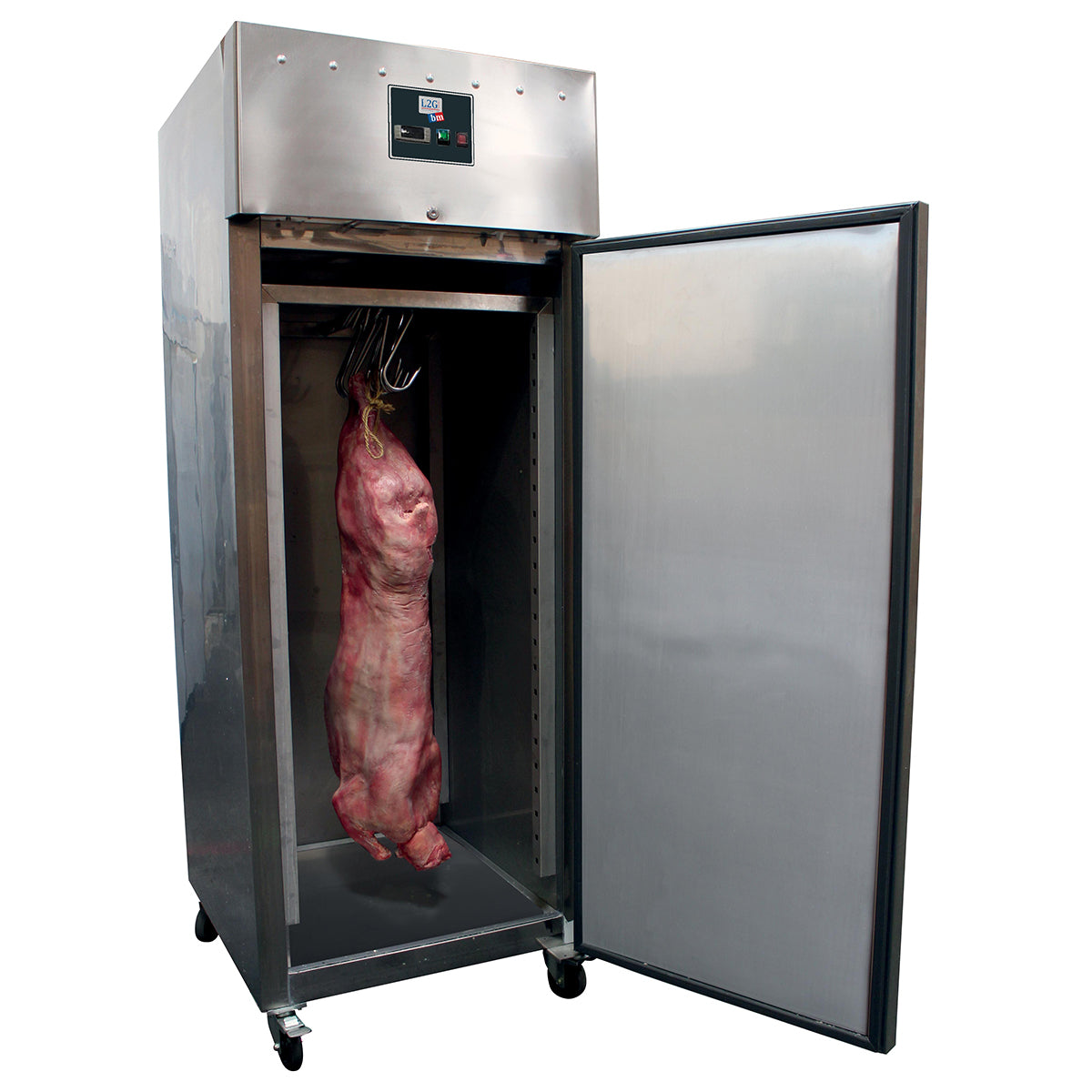 Armoire à gibier réfrigérée inox roulante, 1 porte -2/+8°c 650L