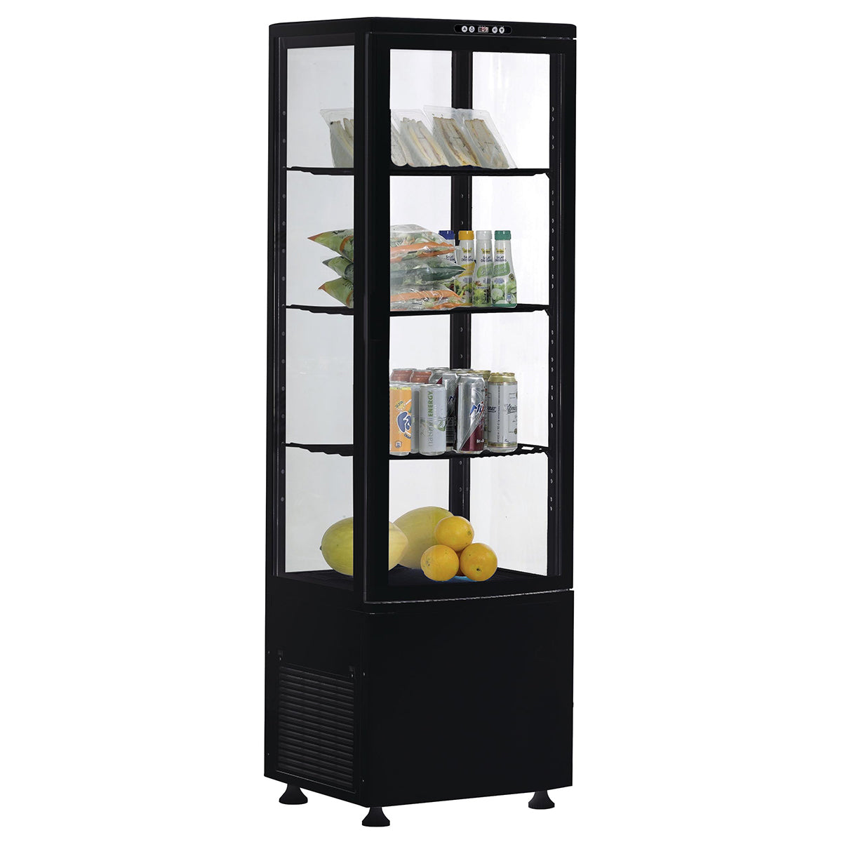Vitrine réfrigérée noire 235 litres 0/+12°c