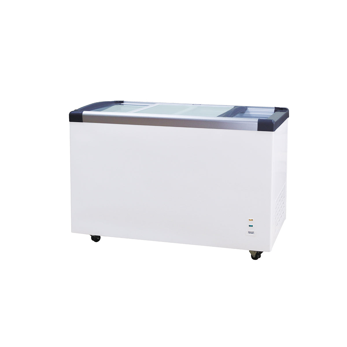 Congélateur bahut portes coulissantes, 3 paniers -18/-22°c