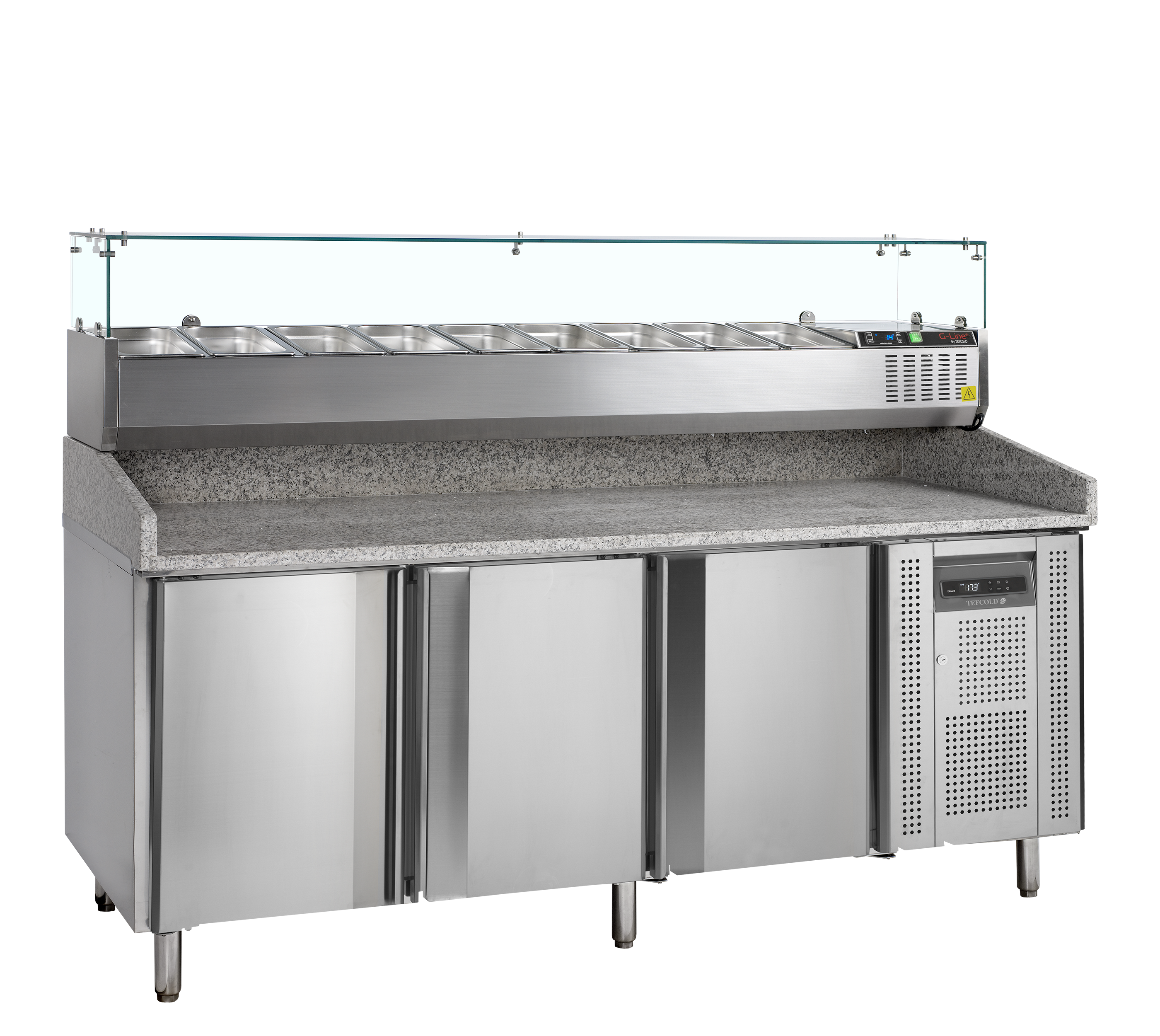 Table à pizza avec module pour garniture PT1300 + GVC38-200