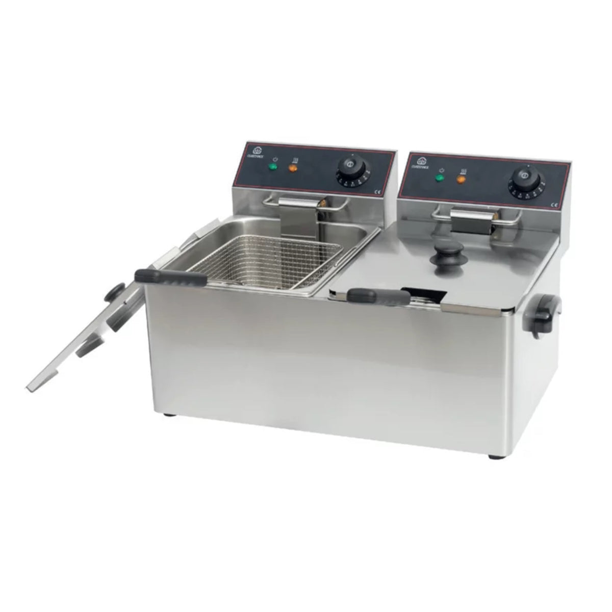 Friteuse électrique à poser 2 bacs 16L