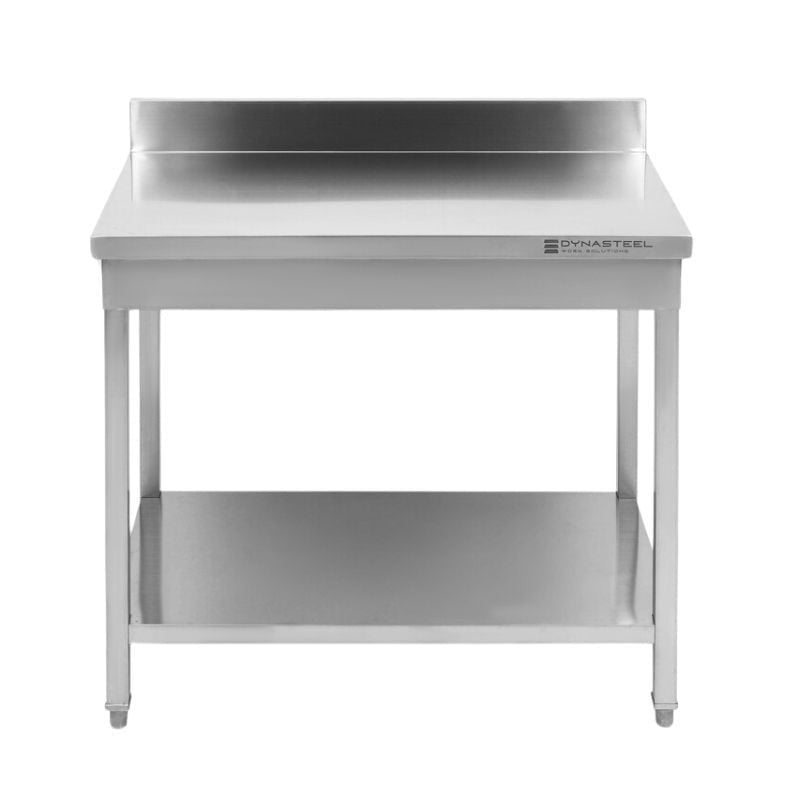 Table Inox avec Dosseret et Etagère - 800 x 600 mm DLWT86A