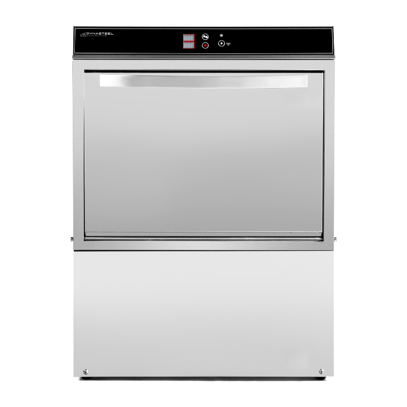 Lave-Vaisselle Professionnel avec Doseur de Liquide de Rinçage et Détergent et Pompe de Vidange - 50 x 50 cm DLDW50P