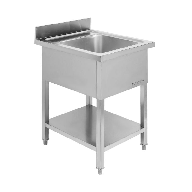 Plonge 1 Bac avec Dosseret et Etagère - 600 x 700 mm DLST67A