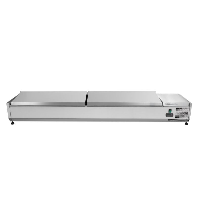 Saladette Réfrigérée à Poser Couvercle Inox - 9 x GN 1/3 DLVRX2000/380SS