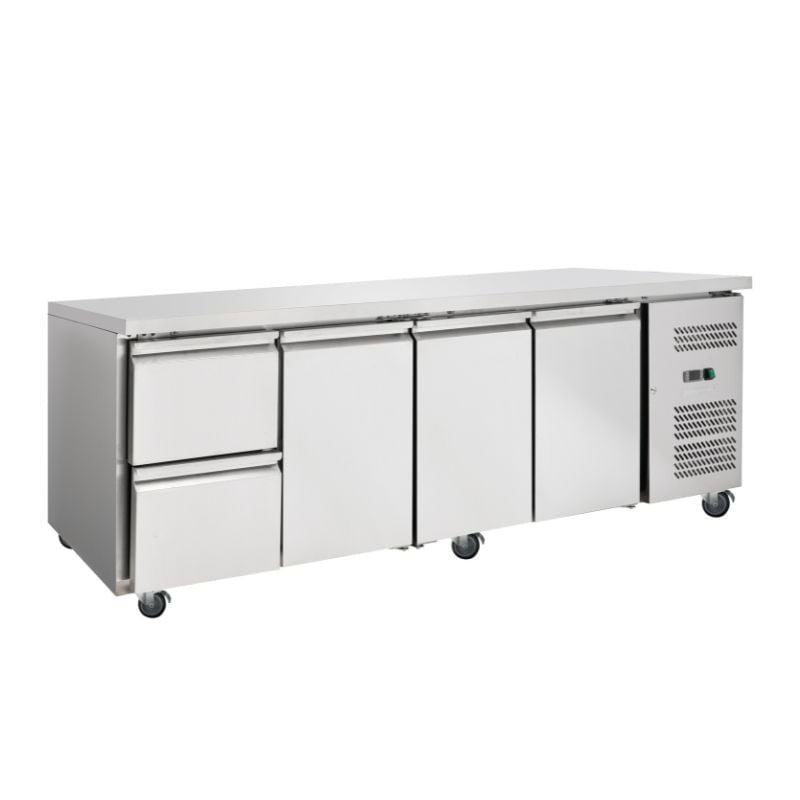 Table Réfrigérée Positive - 3 Portes et 2 Tiroirs DLGNH4120TN