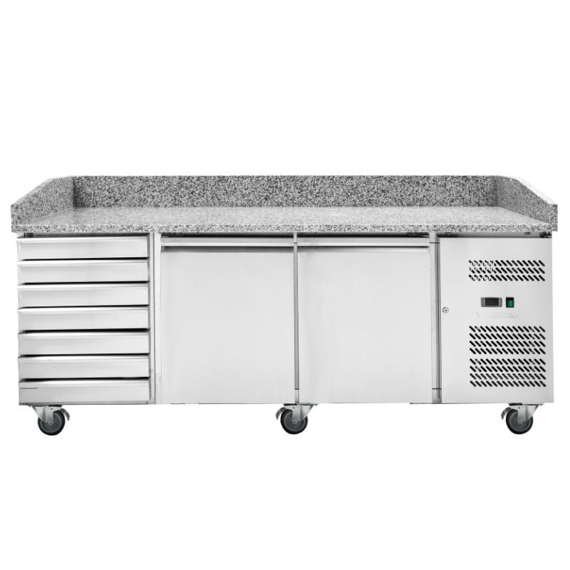 Meuble à Pizza 600x400 - 2 Portes et 7 Tiroirs DLPZH2610TN