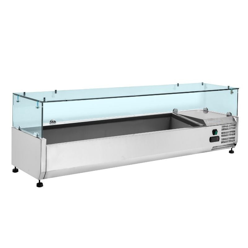 Saladette Réfrigérée à Poser Vitrée - 5 x GN 1/3 + 1 x GN 1/2 DLVRX1500/380