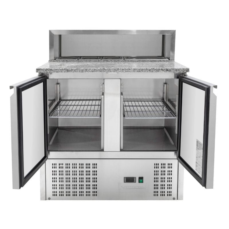 Meuble à Pizza Réfrigéré - 2 Portes - 5 Bacs GN 1/6 DLPSH900