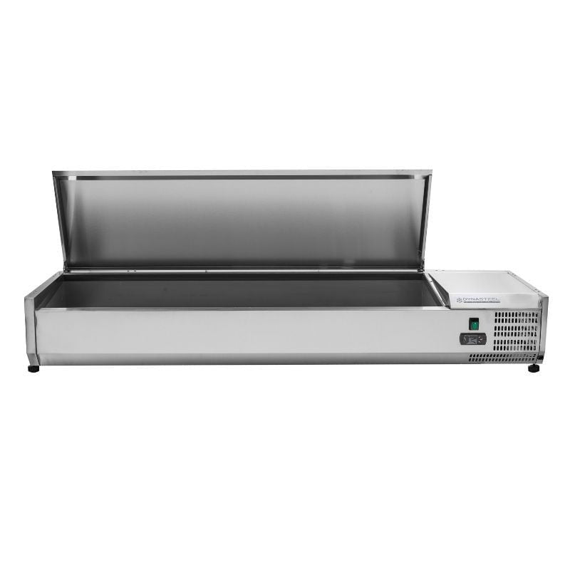 Saladette Réfrigérée à Poser Couvercle Inox - 7 x GN 1/3 DLVRX1600/380SS