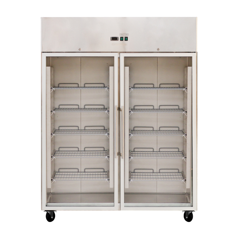 Armoire Réfrigérée Positive 2 Portes Vitrées GN 2/1 1400 L DLGNH1410TNG